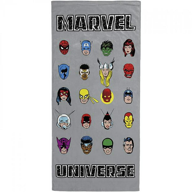 Marvel Comics Avengers Grey Team Beach Towel 